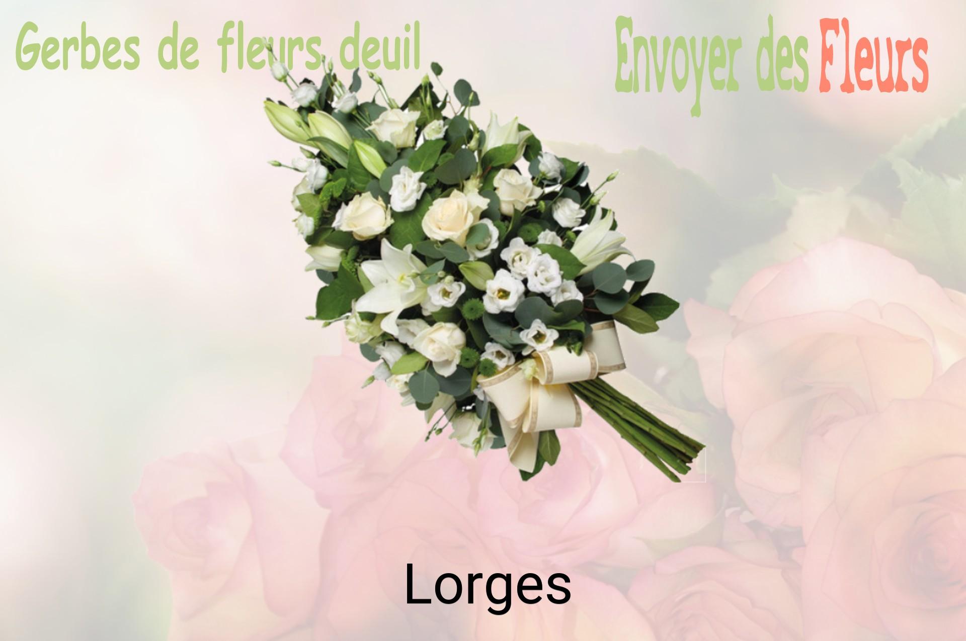 Gerbe de fleurs de deuil livrée à Lorges